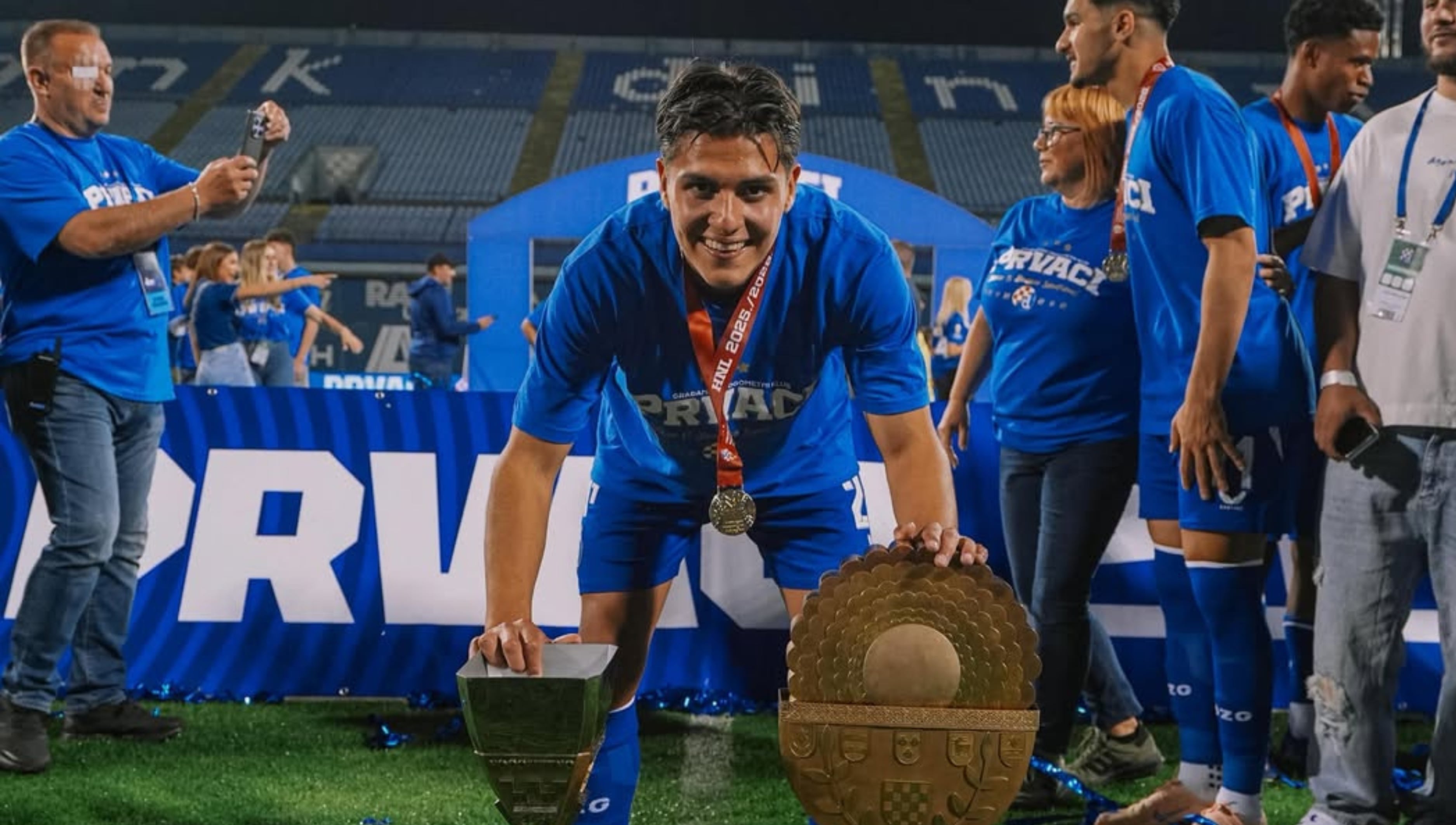 Matteo Pérez Vinlöf conquistó la liga y la copa de Croacia con el Dinamo Zagreb. (Foto: Matteo Pérez Vinlof)