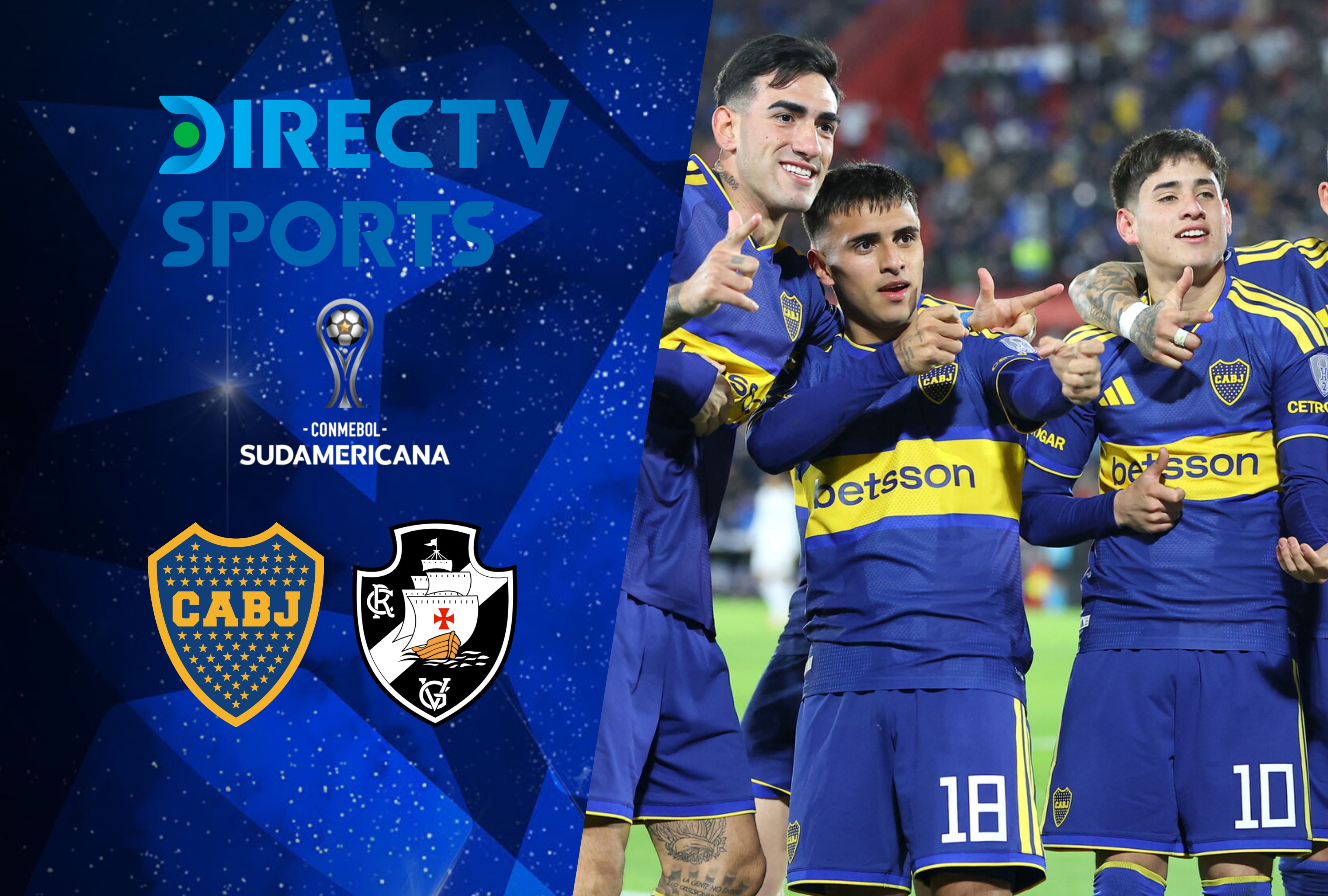 Emisión online del enfrentamiento entre Boca Juniors y Vasco da Gama por la ida de semifinales de la Copa Sudamericana disponible en la plataforma DGO y los canales deportivos de DIRECTV. | Crédito: gol.conmebol.com / Composición Depor