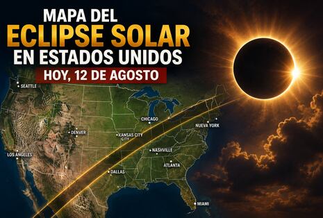 Mapa del eclipse solar en Estados Unidos hoy 12 de agosto - dónde será visible
