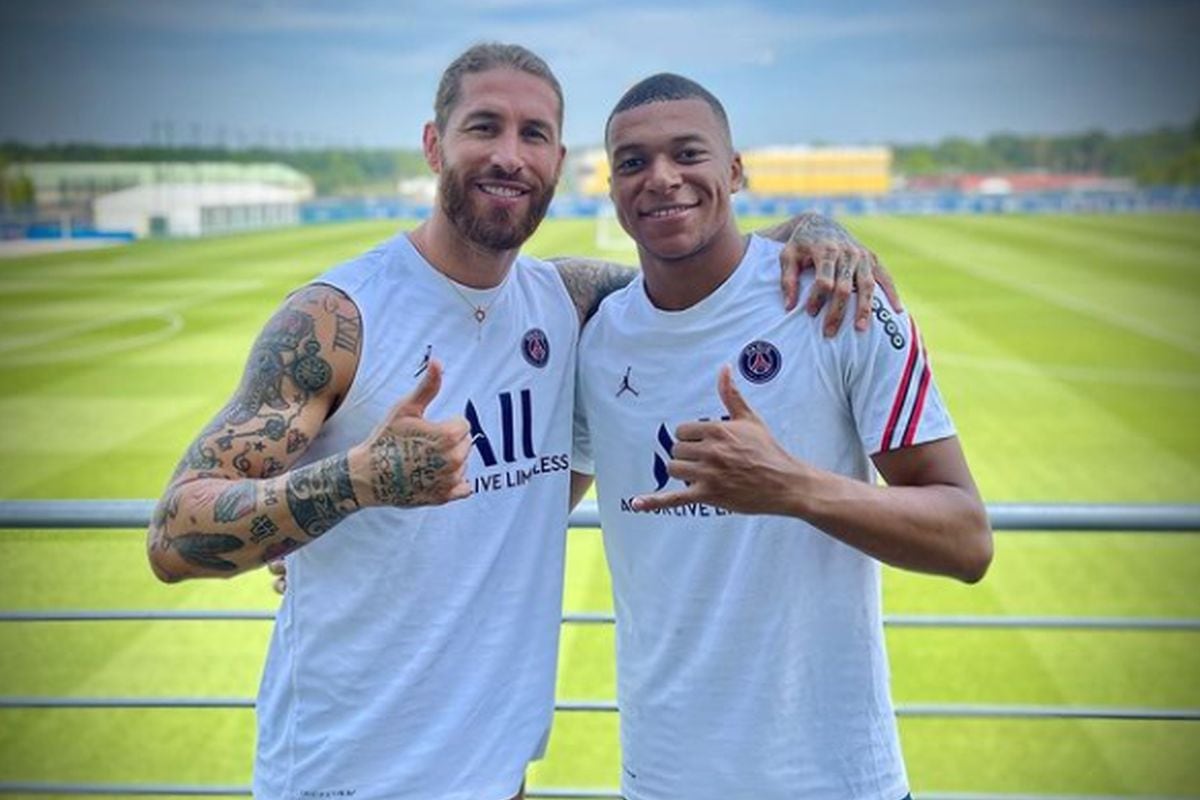 Mbappé llegó al PSG en 2017 desde el AS Mónaco. (Instagram Sergio Ramos)