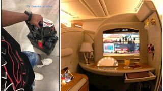 André Carrillo mostró avión de lujo en el que retornó a Arabia Saudita | VIDEO