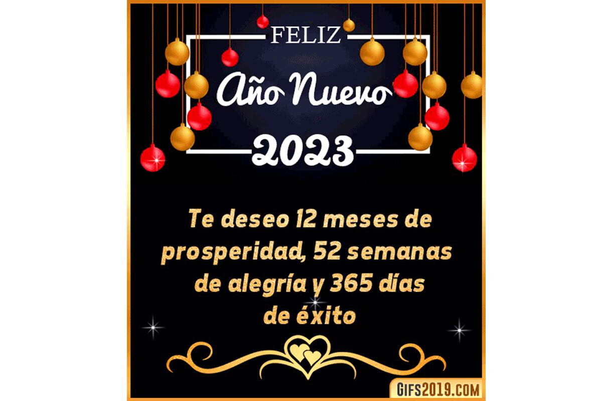 Las mejores imágenes que puedes enviar por WhatsApp por Año Nuevo 2023. (Foto: gifs2019)