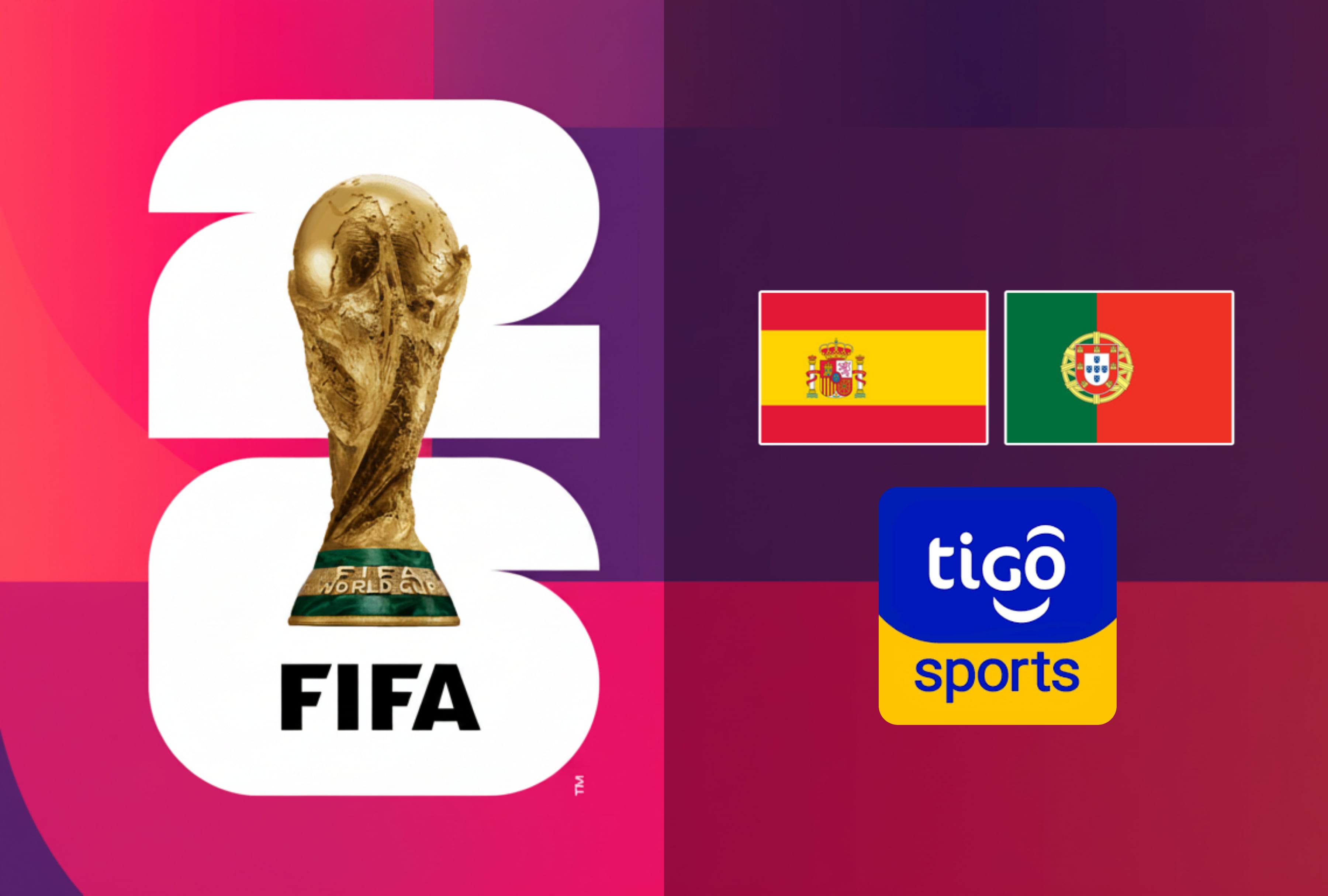 Señal de TiGo Sports en vivo para seguir el duelo Portugal vs. España por fútbol TV. Captura del partido disponible a través de la aplicación oficial TiGo Play online. | Crédito: fifa.com / Composición Depor