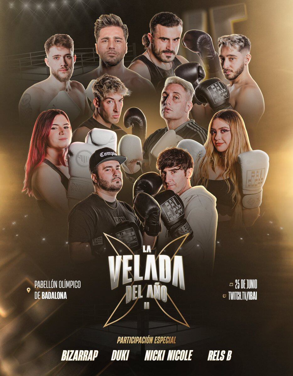 La segunda Velada del Año fue la primera que incluyó un combate femenino, el de AriGameplays vs. Paracetamor (Foto: Ibai Llanos)