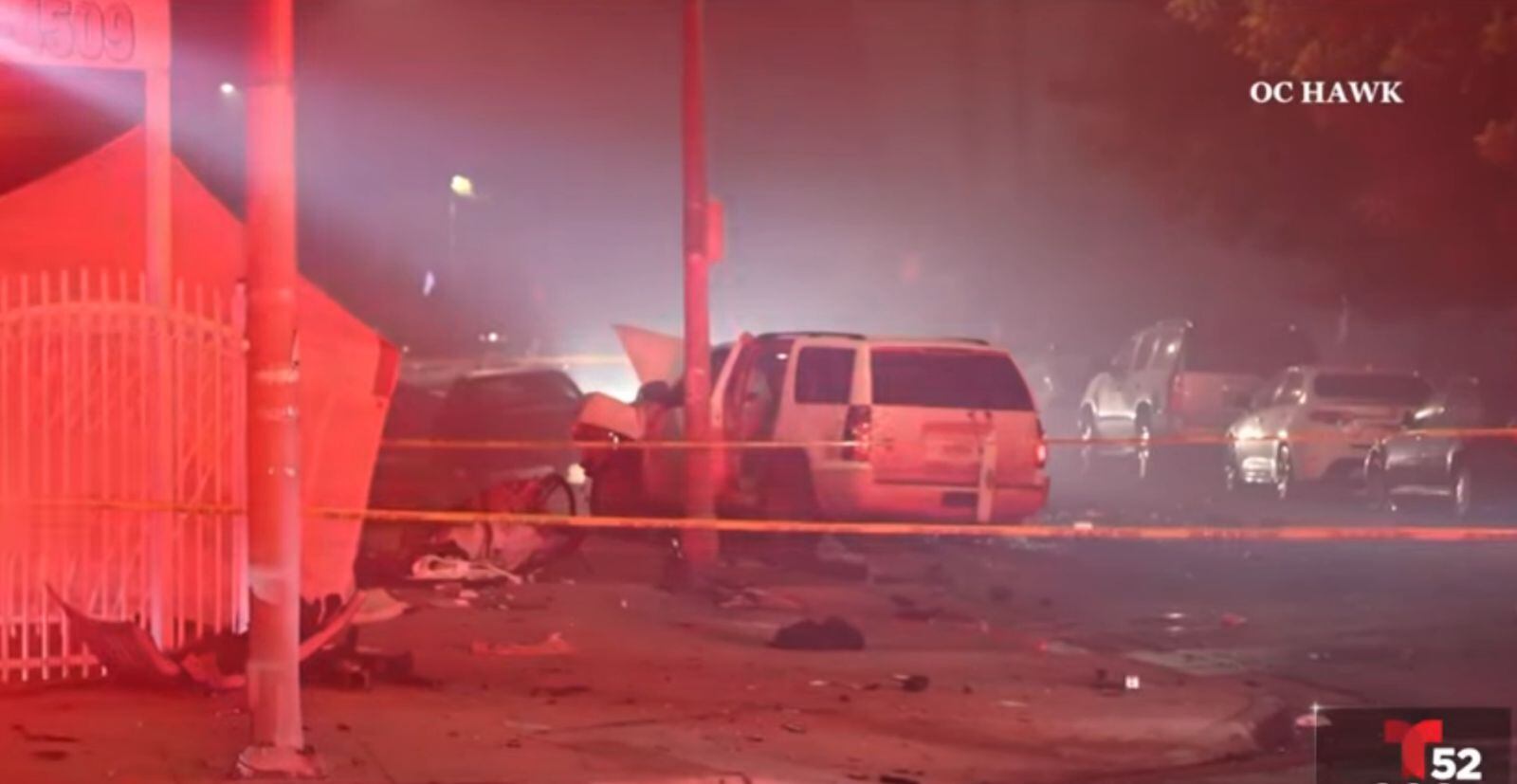 Escena donde ocurrió la tragedia ocurrida en el sur de Los Ángeles. (Foto: Telemundo)