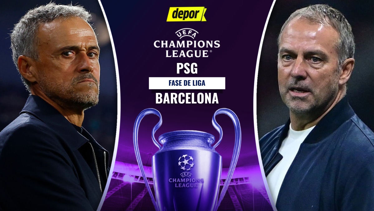 Barcelona vs. PSG se enfrentan por la fecha 3 de la Fase de Liga de la Champions League, con la transmisión de ESPN, Disney Plus, TNT Sports, MAX y Movistar Plus. (Diseño: Depor)