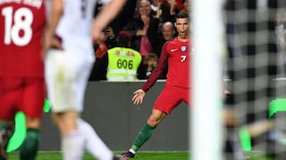 Cristiano Ronaldo le marcó espectacular gol de tijera a Letonia