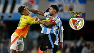 De pelearse en cancha, a ser aliados: Richard Ríos se reencuentra con Otamendi en el Benfica