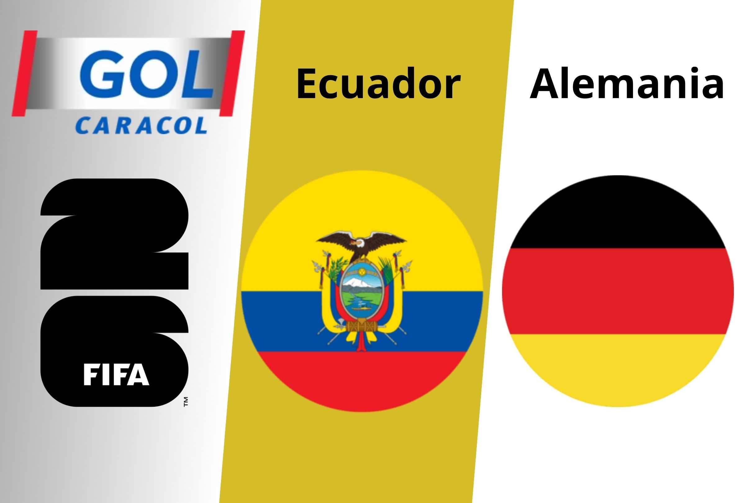GOL Caracol TV por señal abierta y Caracol Play y Ditu vía online transmitirán el partido entre Ecuador vs. Alemania este jueves 25 de junio por la tercera fecha del grupo E de la Copa Mundial 2026. (Foto: Composición Depor)