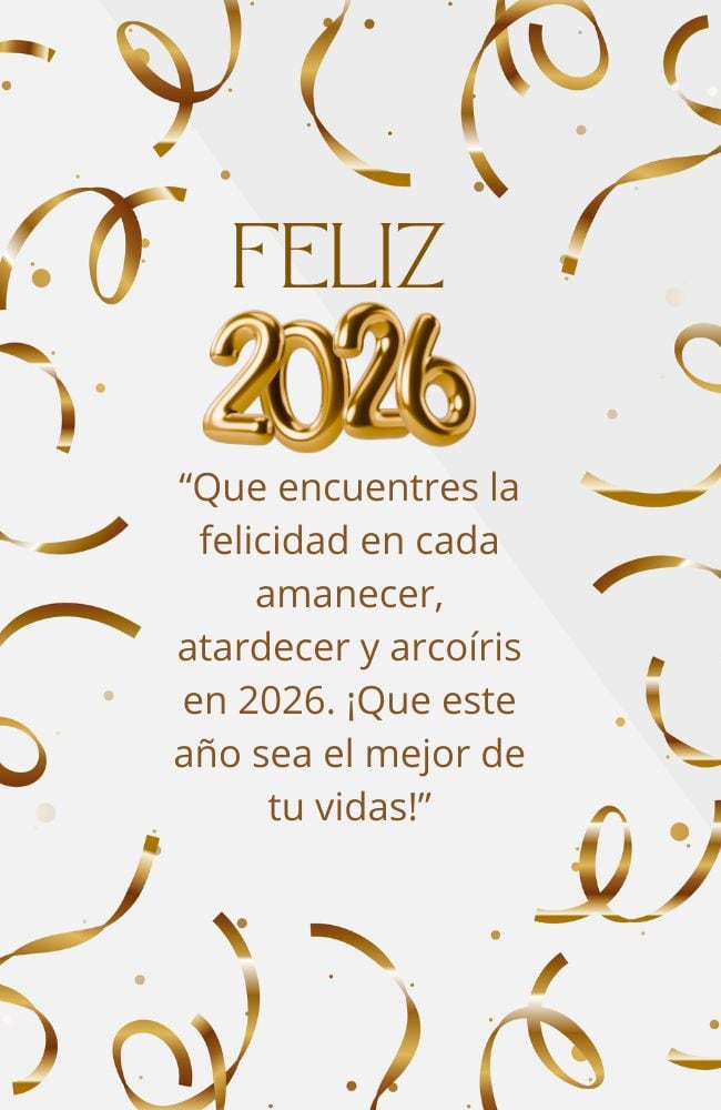 Las mejores tarjetas para enviar por Año Nuevo al recibir el 2026. (Imagen: Internet)