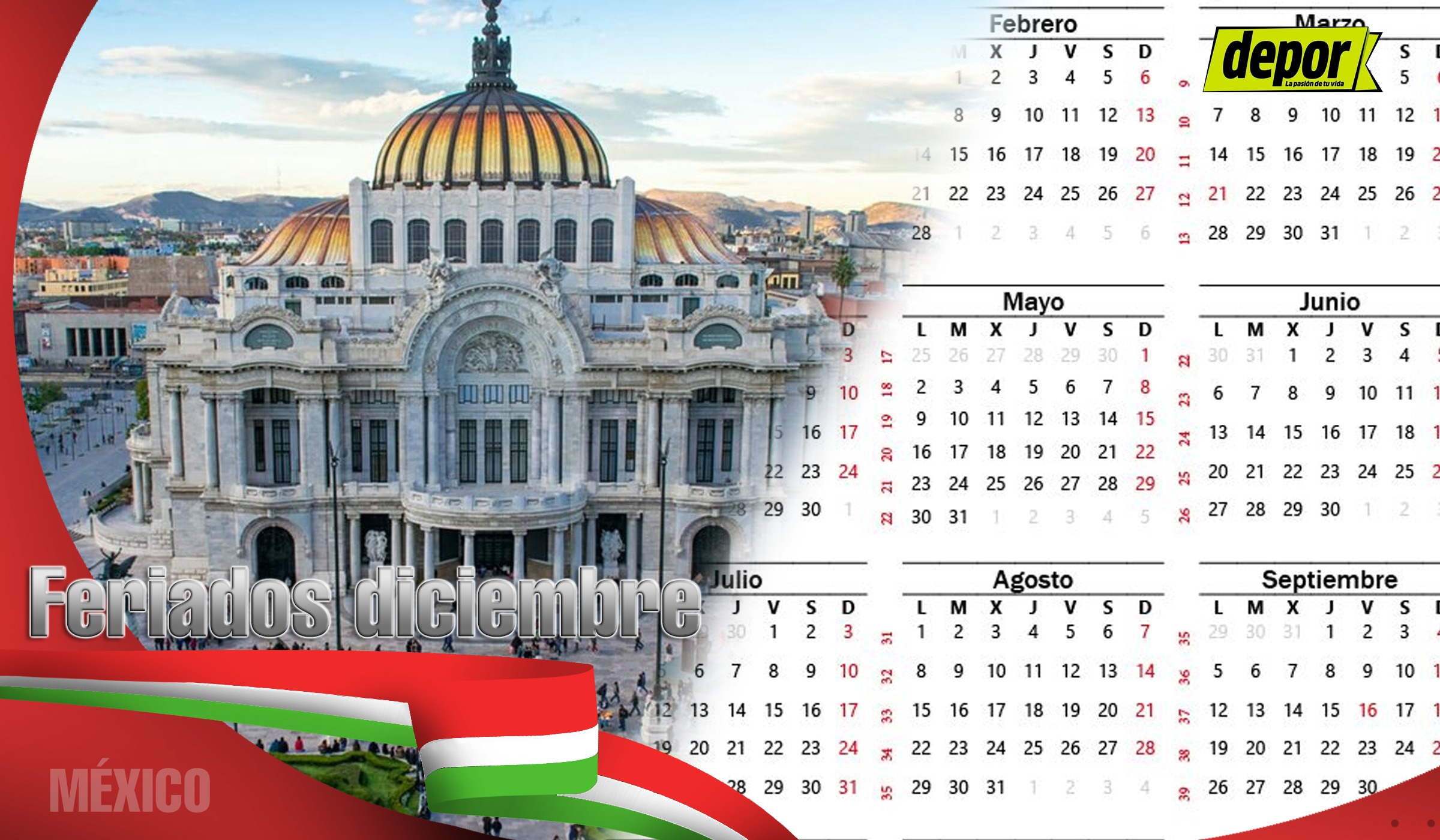 Calendario de días festivos 2023 en México: conoce los feriados y puentes pendientes del año. (Foto: Composición).