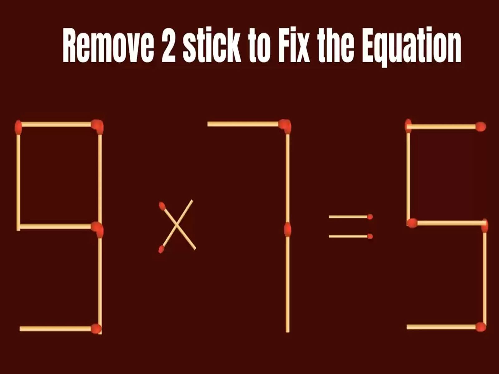 RETO MATEMÁTICO | Tienes que determinar dónde agregar los dos fósforos para corregir la ecuación. | Foto: fresherslive