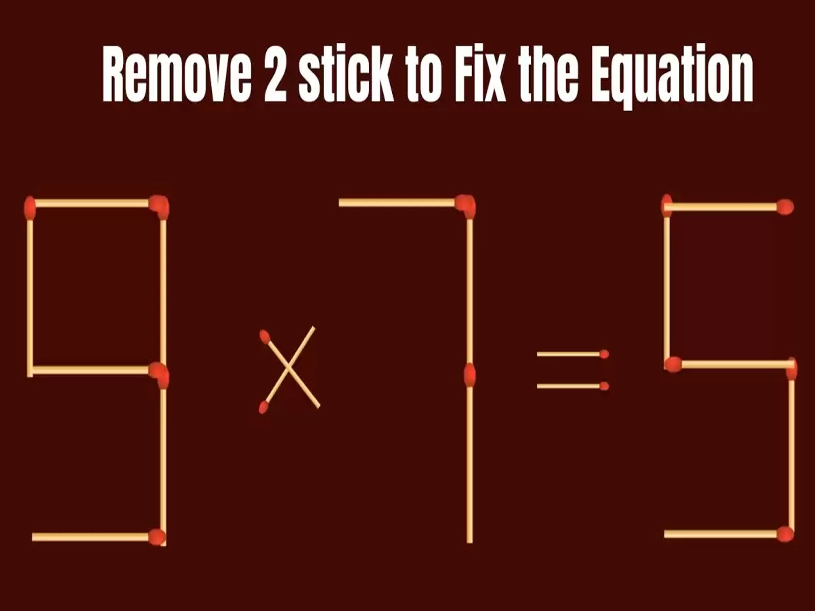 RETO MATEMÁTICO | Tienes que determinar dónde agregar los dos fósforos para corregir la ecuación. | Foto: fresherslive