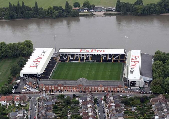 Craven Cottage, uno de los estadios mas antiguos del mundo.