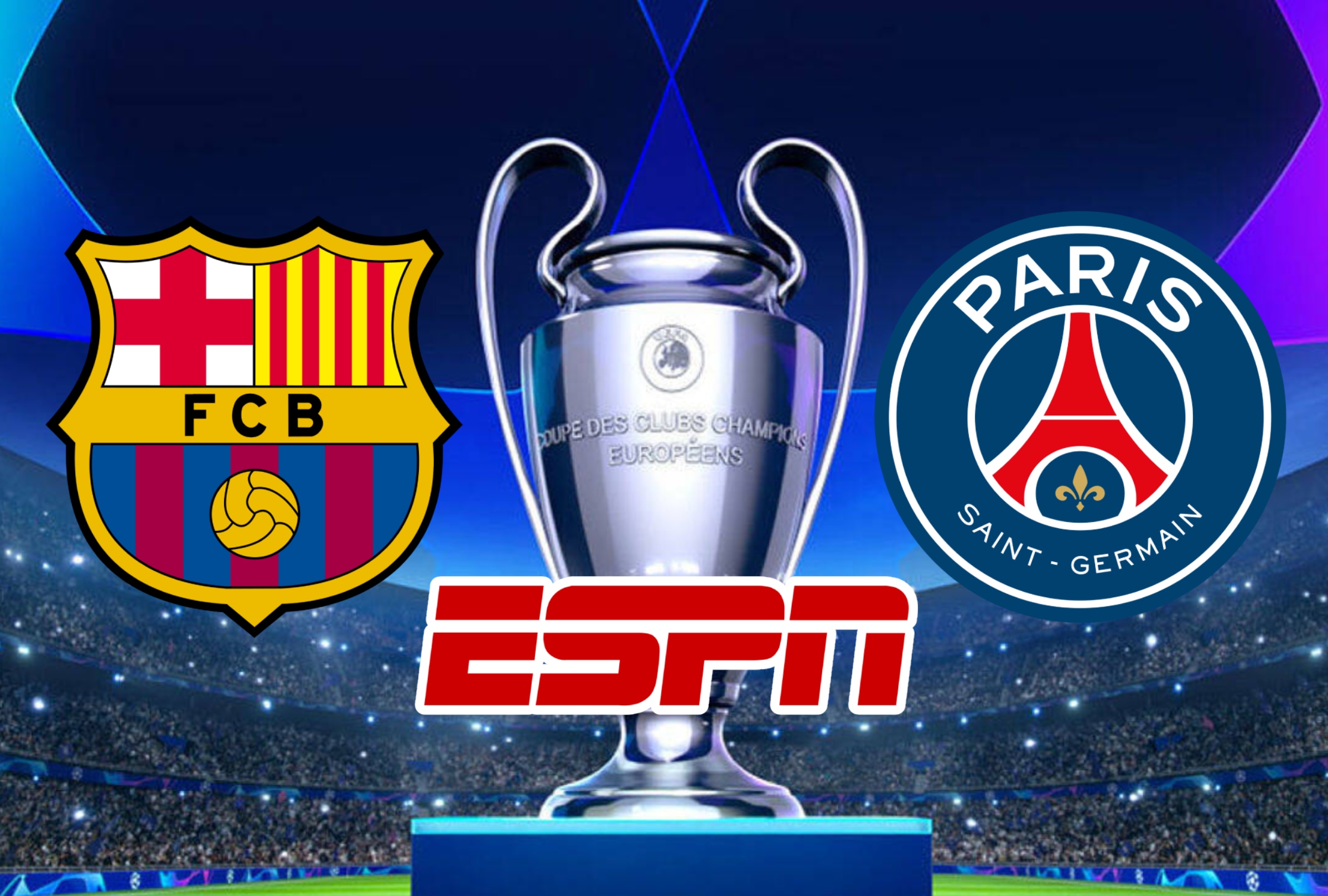 PARÍS (FRANCIA), 20/10/2026.- Cobertura oficial de ESPN EN VIVO ONLINE para ver el partido FC Barcelona vs. PSG hoy por la jornada 3 de la fase liga de la UEFA Champions League 2026-27 en el Estadio Parque de los Príncipes de París, Francia. FOTO DE NOÉ YACTAYO