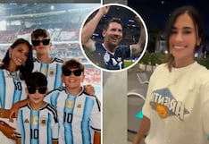 Antonela Roccuzzo celebra el pase de Argentina a la final