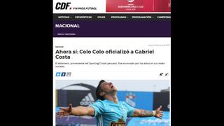 Pase millonario: la reacción de la prensa de Chile tras el fichaje de Gabriel Costa