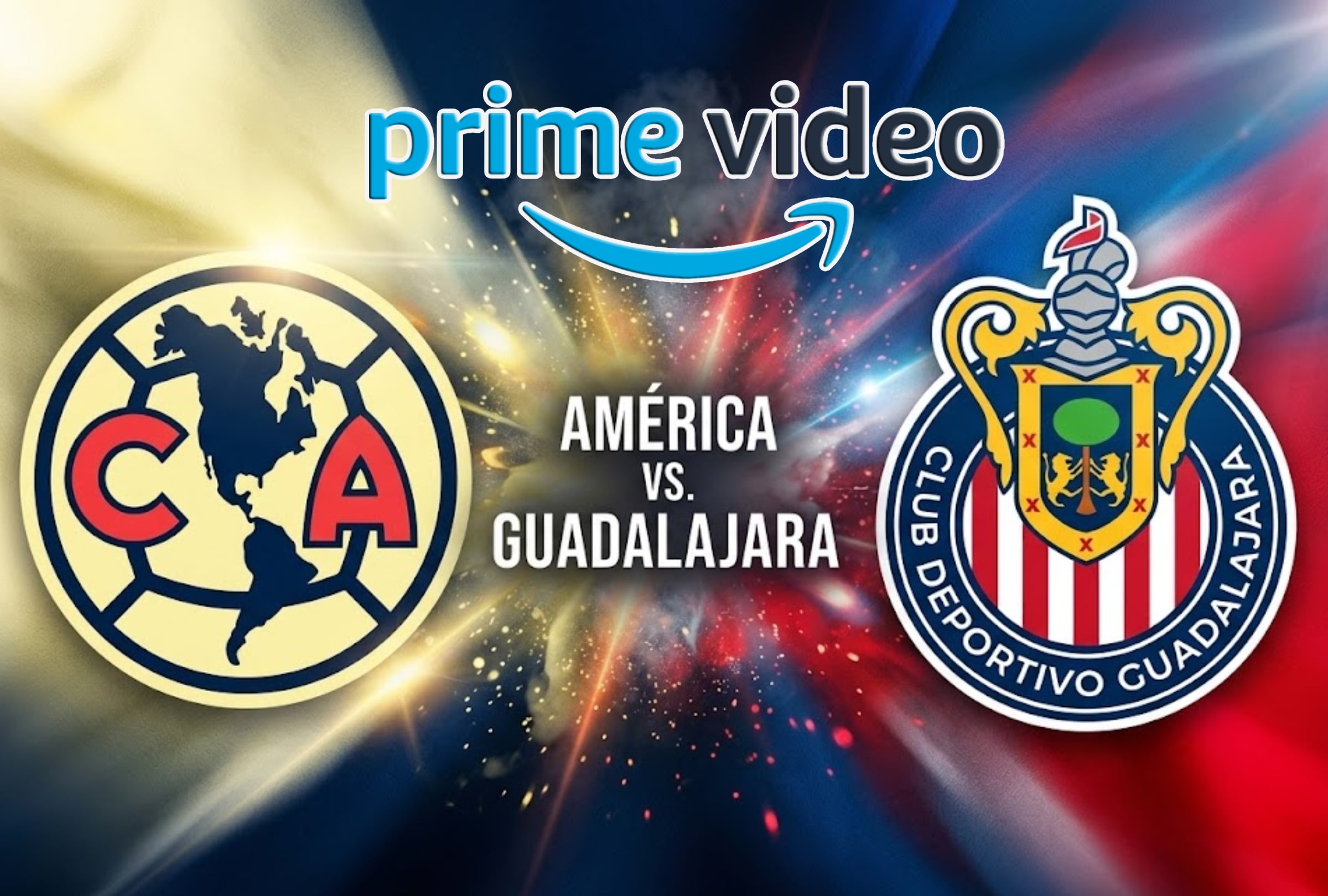 CIUDAD DE MÉXICO, MÉXICO (19-09-2026).- Prime Video transmitirá EN VIVO el Clásico Nacional entre América vs. Chivas de Guadalajara que se realizará en el Estadio Azteca. FOTO: Imagen creada con la IA de Gemini para MIX de Gestión.