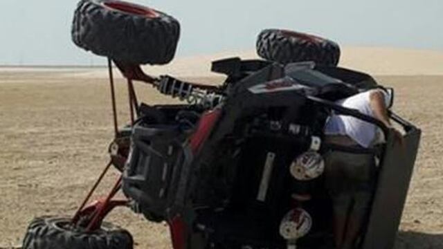 ¡Qué pasó, Gerard! Piqué sufrió aparatoso accidente con tubulares en dunas de Qatar [VIDEO]
