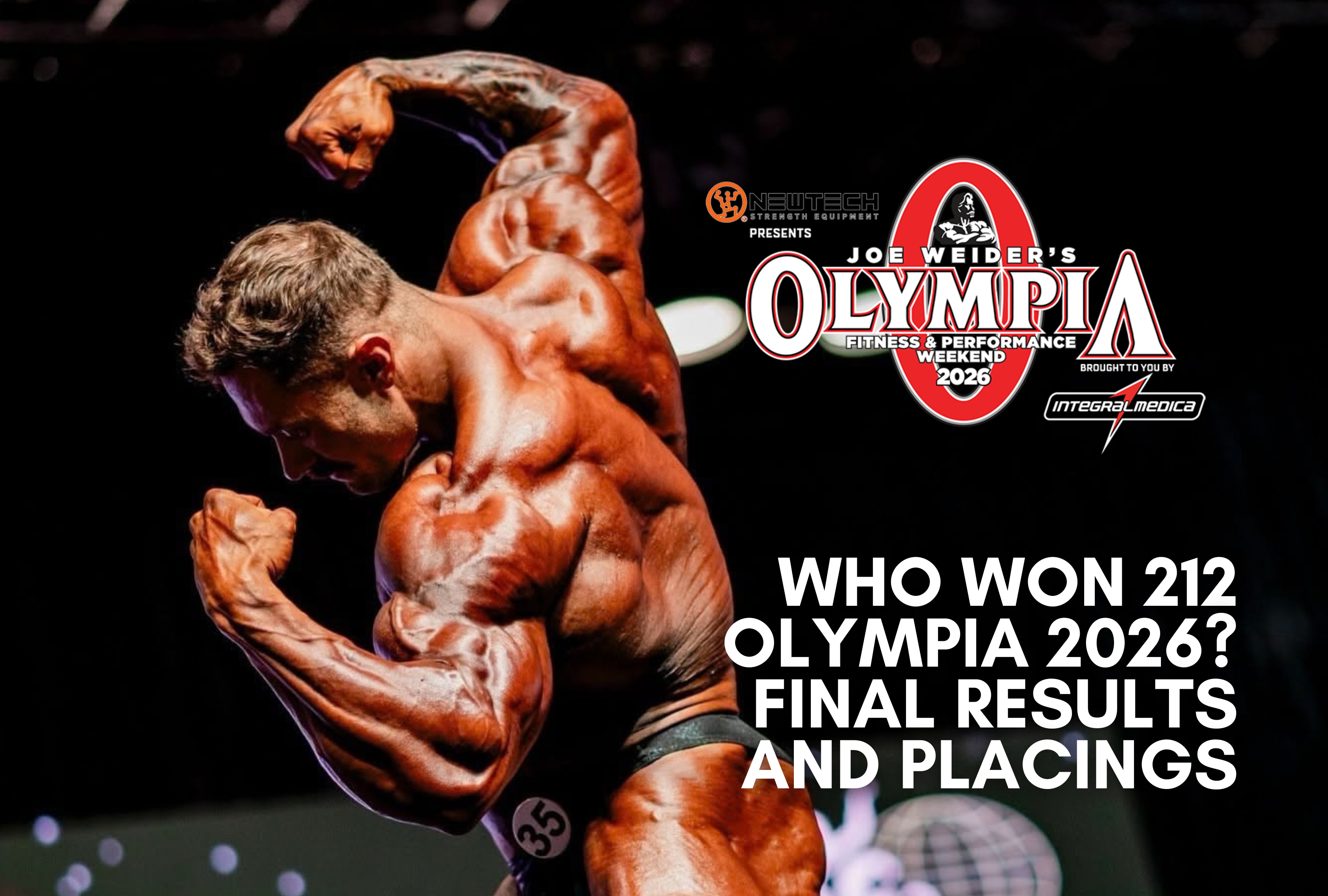 Highlights from the 212 Olympia 2026 finals in Las Vegas. The champion secured the top spot with exceptional muscle density and conditioning, leading the official division results. | Photo by Mr. Olympia LLC / Facebook / Depor