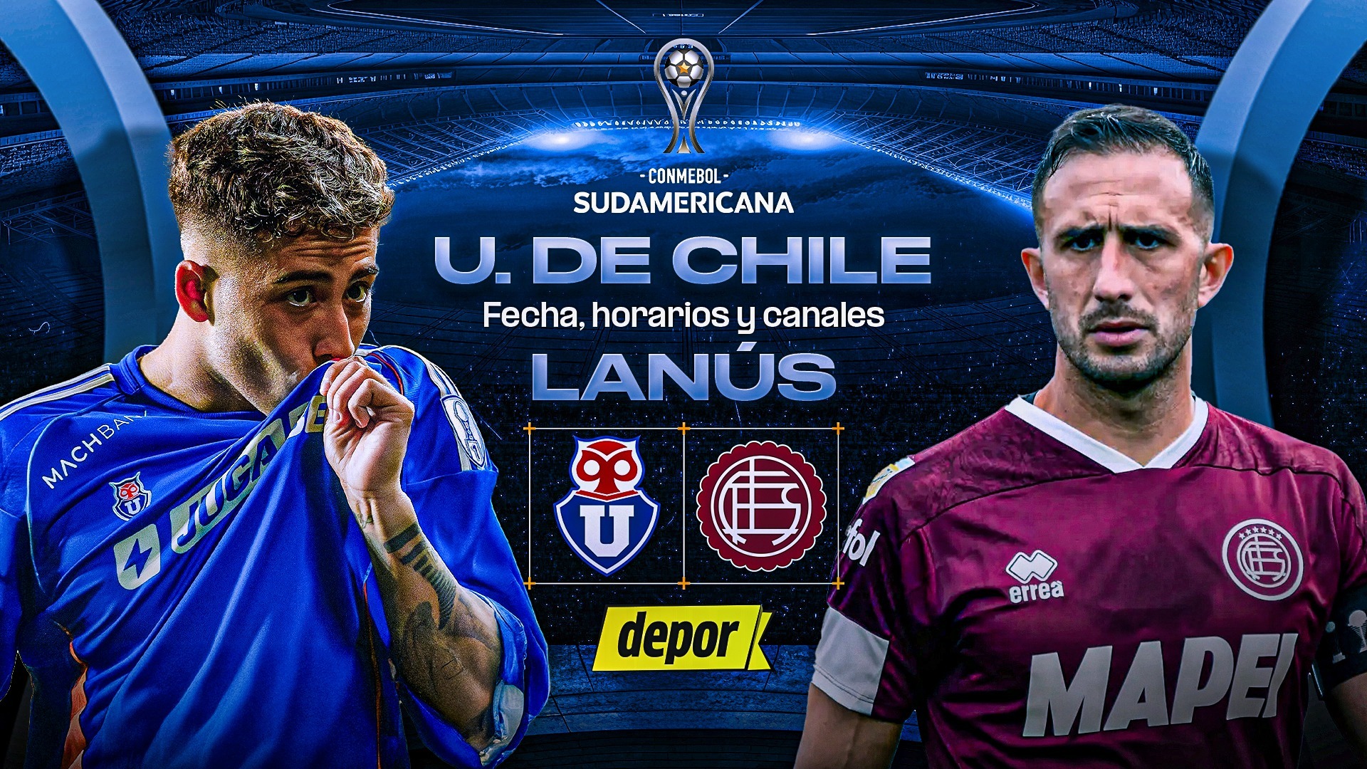 U. de Chile vs. Lanús por Copa Sudamericana. (Diseño: Christian Marlow)