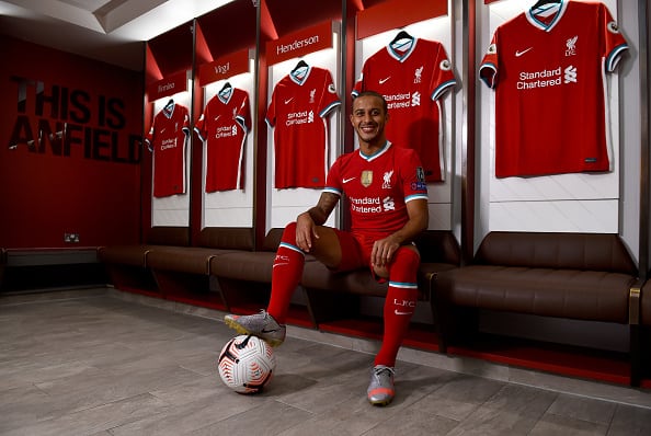 Thiago Alcántara terminó sus días jugando en el Liverpool (Foto: Getty Images)