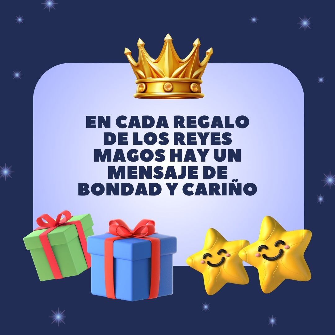 Imágenes con frases cortas, bonitas y originales para compartir por WhatsApp por el Día de los Reyes Magos.