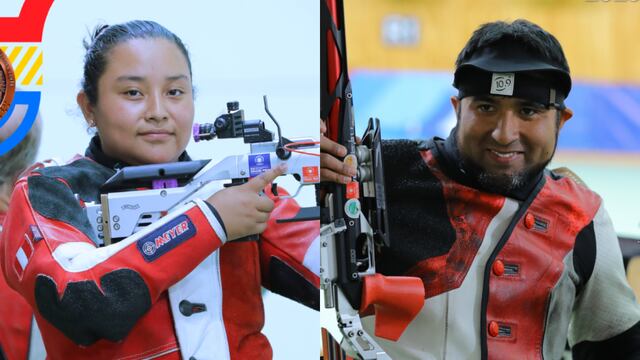 Jorge Arcela y Milagros Palomino ganaron plata y bronce en prueba de rifle de aire de pie SH1