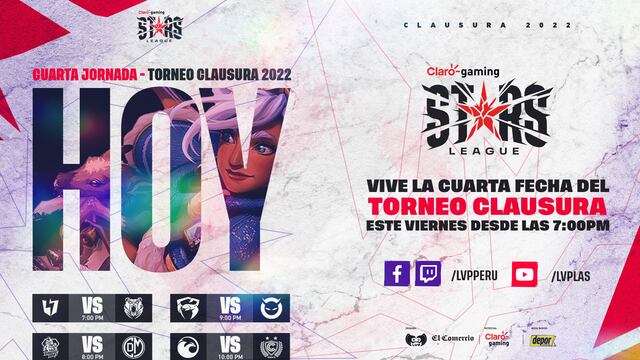 Claro Gaming Stars League: partidos del viernes 3 de junio de 2022