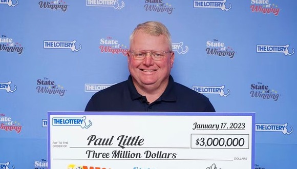 Paul Little logró cobrar su millonario premio de Mega Millions (Foto: Lotería del Estado de Massachusetts)