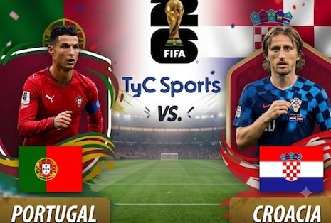 TyC Sports televisó el partido Portugal 2-1 Croacia por el Mundial 2026