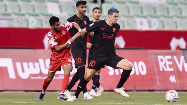 Con asistencia de James Rodríguez: Al Rayyan venció 2-1 al Al Shamal por la QSL