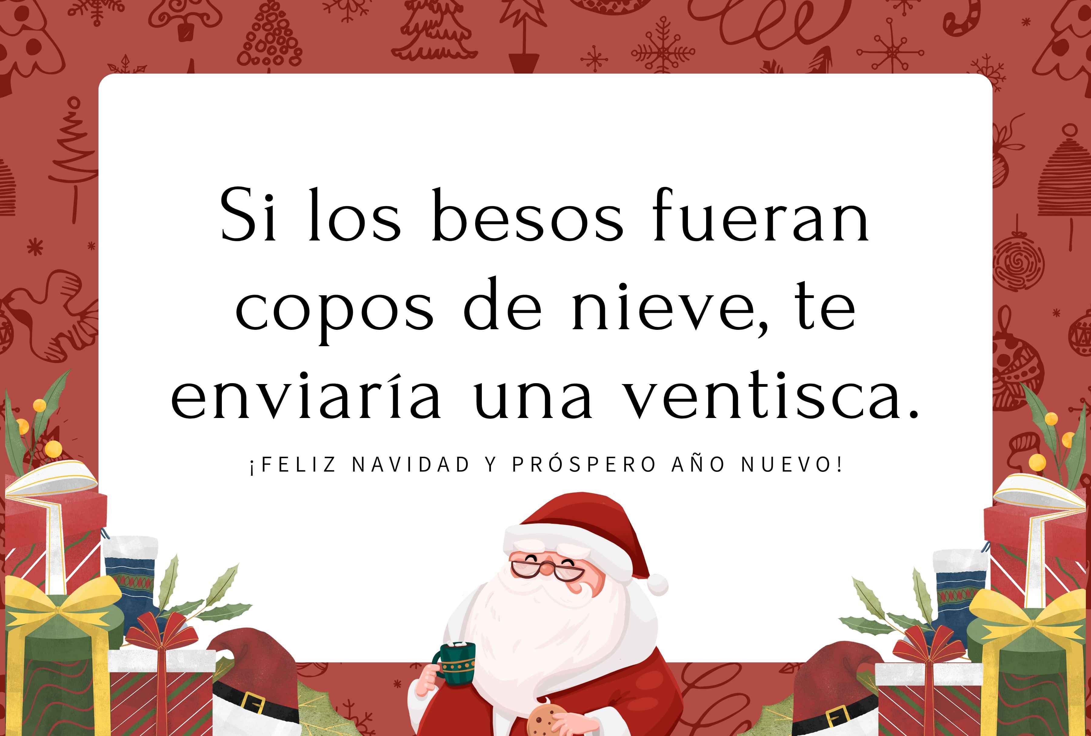 Si los besos fueran copos de nieve, te enviaría una ventisca. ¡Feliz Navidad y próspero Año Nuevo! | Crédito: Canva / Composición Depor