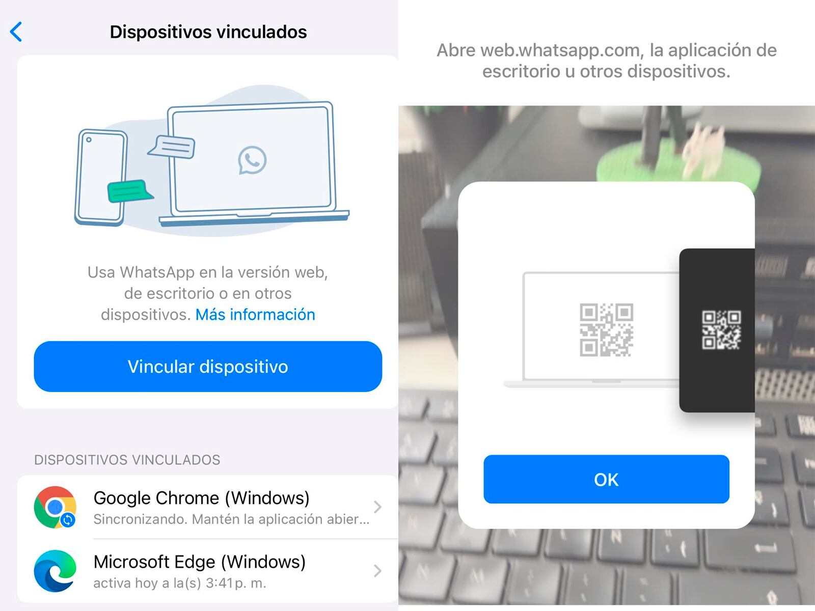 WHATSAPP WEB | El primer paso será escanear el código de WhatsApp Web para abrir tus conversaciones en la PC. (Foto: MAG - Rommel Yupanqui)