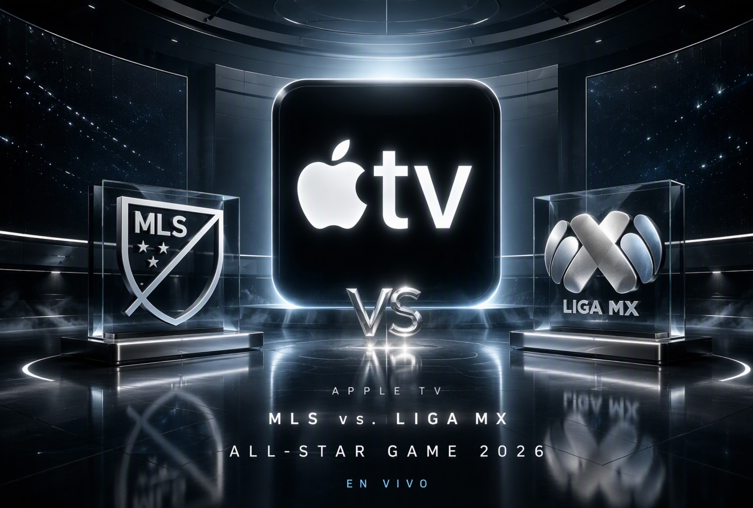 CHARLOTTE, CAROLINA DEL NORTE, (ESTADOS UNIDOS), 29/07/2026.- Apple TV transmitirá el partido MLS vs. Liga MX por el All-Star Game 2026 que se realizará en Bank of America Stadium de Charlotte, Carolina del Norte, Estados Unidos. FOTO: Imagen creada por Gemini.