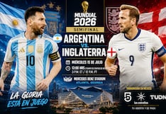TUDN y Canal 5 televisaron el partido Argentina 2-1 Inglaterra por el Mundial 2026