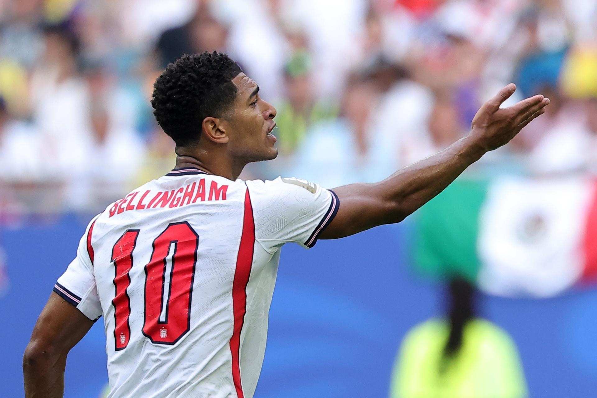 MIAMI (United States), 19/07/2026.- Jude Bellingham of England gestures during the FIFA World Cup 2026 3rd place playoff match France against England, in Miami, Florida, USA, 18 July 2026. (Francia) EFE/EPA/CRISTOBAL HERRERA-ULASHKEVICH