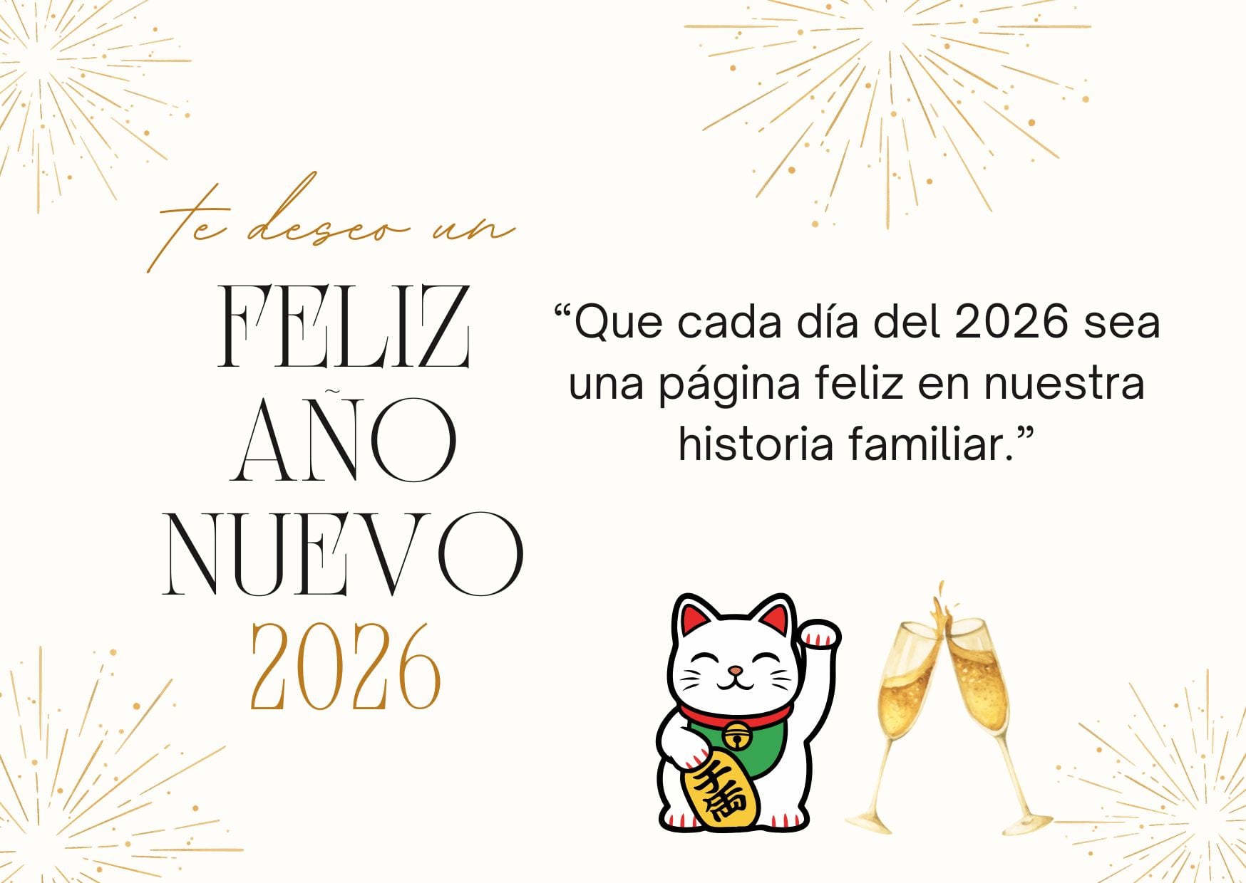 ESTADOS UNIDOS, 31/12/2025.- Que el 2026 te regale personas bonitas, lugares nuevos y recuerdos eternos. FOTO DE CANVA.COM