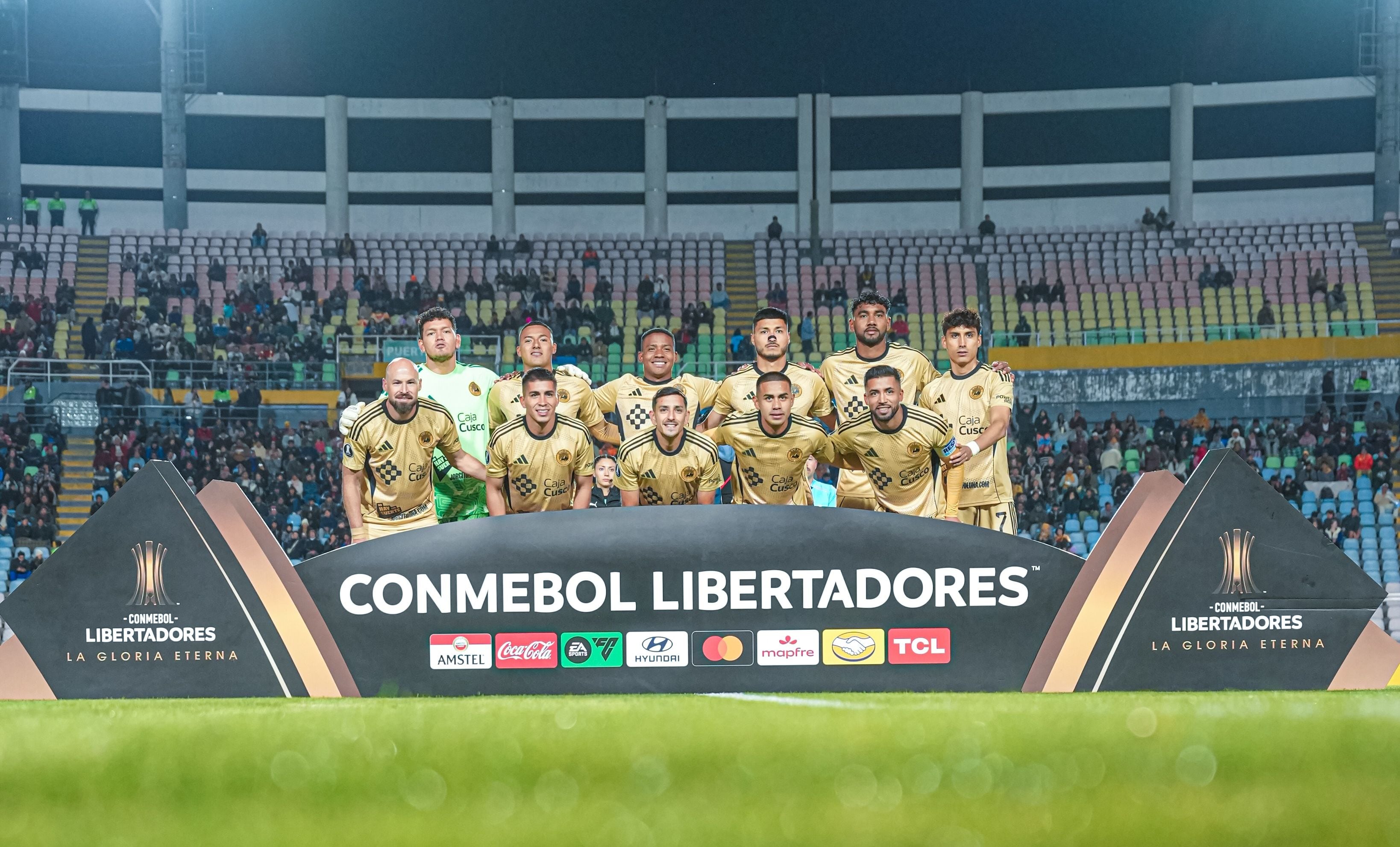El club dorado perdió de manera agónica en el su último partido internacional ante el DIM. (Foto: Cusco FC)