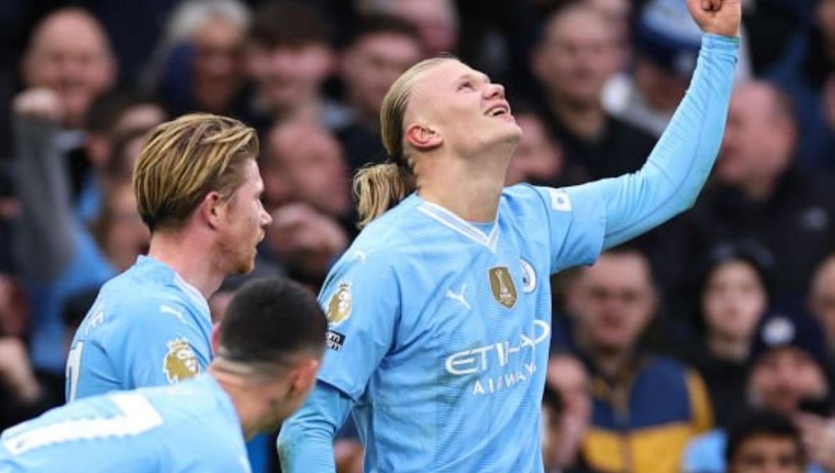 Erling Haaland anotó un ‘poker’ en el 5-1 contra el Wolves . (Foto: Getty Images)
