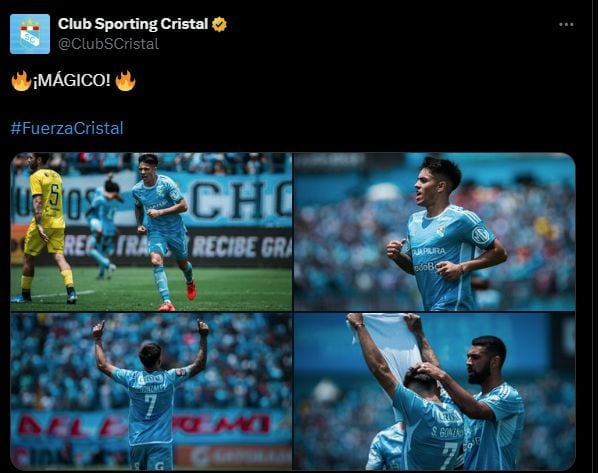 Cristal celebra el 3-1 de González ante Vallejo.