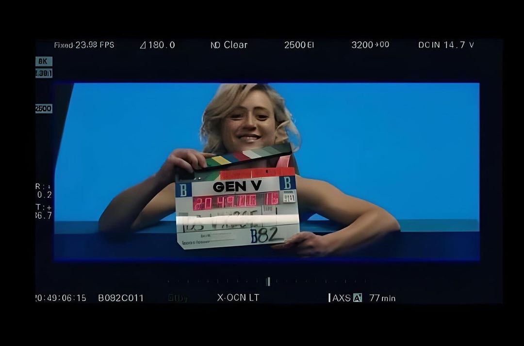 La intérprete en el detrás de cámaras de "Gen V" (Foto: Lizze Broadway / Instagram)