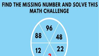 Halla el número qué falta en el círculo y resuelve este complicado reto matemático