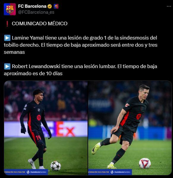 Comunicado del Barcelona sobre Lamine Yamal. (Barcelona)