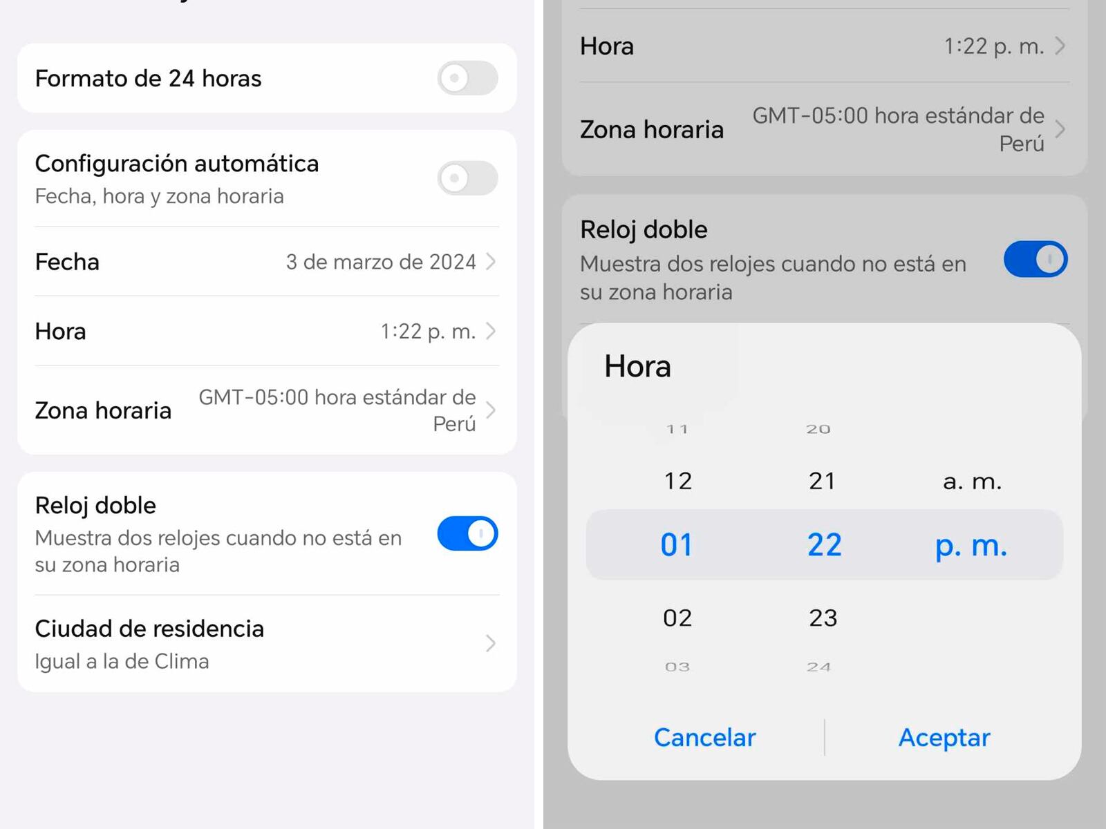 WHATSAPP | Define qué hora deseas que se vea en tu WhatsApp. De esa manera la podrás cambiar cuantas veces desees. (Foto: Depor - Rommel Yupanqui)