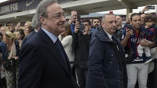 Real Madrid: el hostil recibimiento a Florentino Pérez en Barcelona