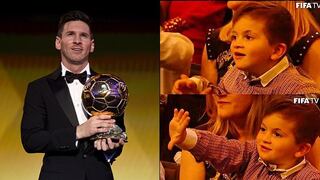 Youtube: el tierno saludo del hijo de Lionel Messi tras ganar el Balón de Oro