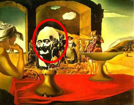 RETO VISUAL | El hombre puede verse como un rostro formado por la reunión de personas en un solo lugar. | Salvador Dalí