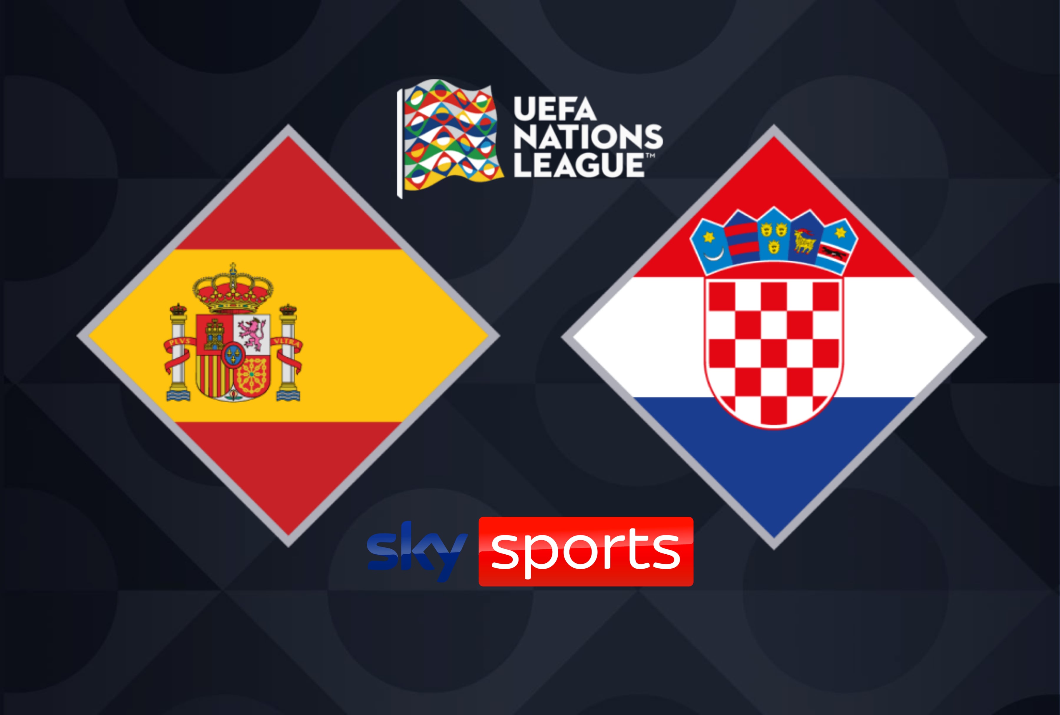 España y Croacia miden fuerzas por la UEFA Nations League 2026. Información sobre la transmisión en vivo por la señal de SKY Sports y la plataforma SKY Plus online para la audiencia en Latinoamérica. | Crédito: uefa.com / Composición Mag