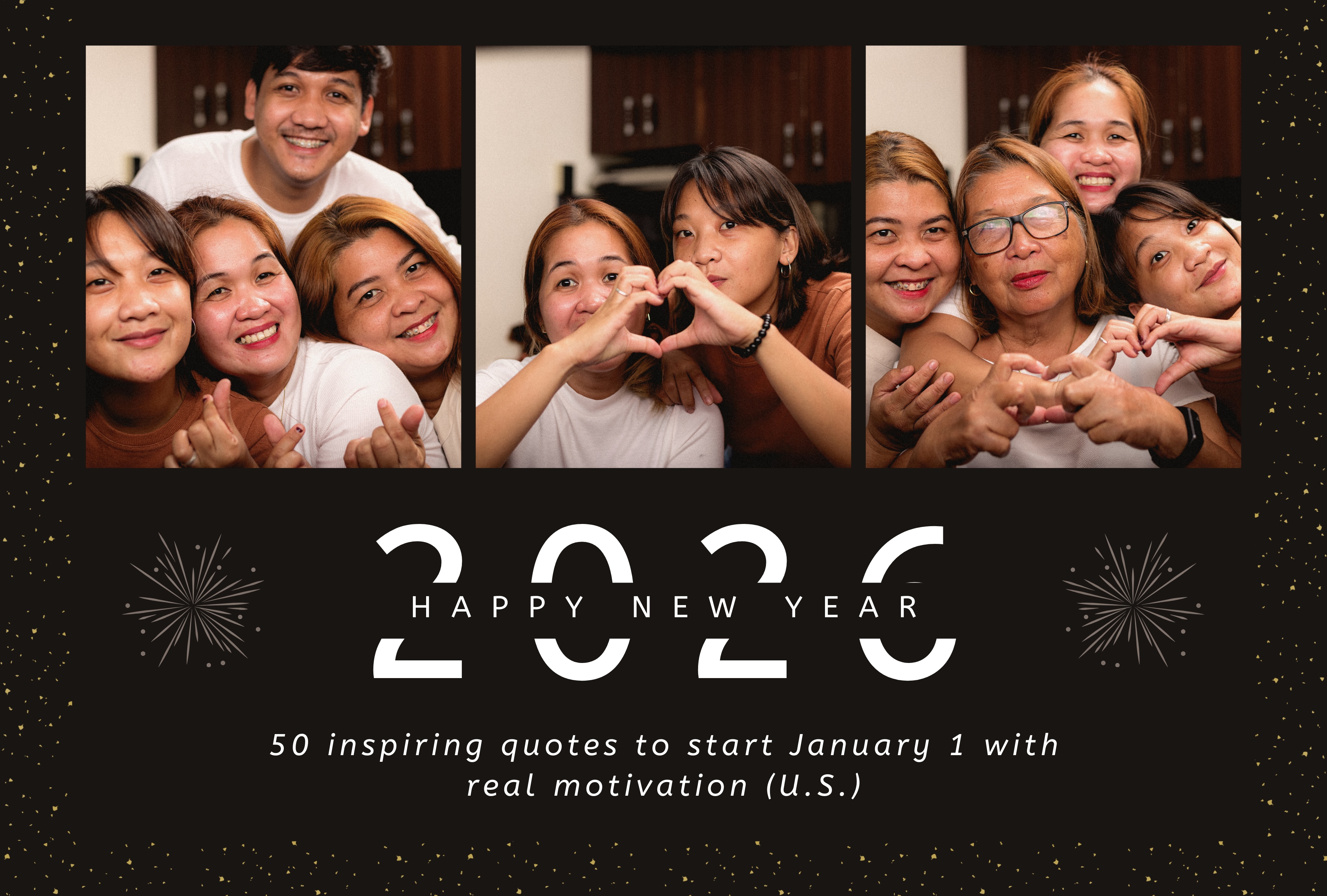 New year, new mindset! Explore inspiring New Year 2026 quotes to fuel your motivation this January 1st. Perfect for sharing on social media and starting your 2026 goals with power. | Photo by canva.com / Depor